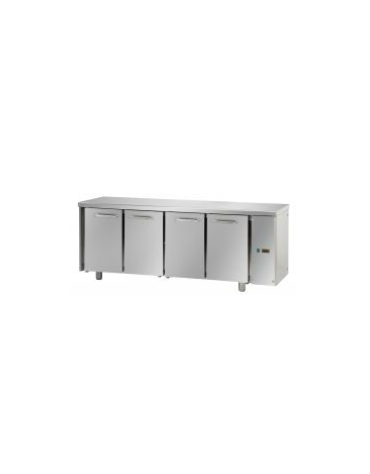 Tavolo Refrigerato GN 1/1 con 4 porte predisposto per unità frigorifera remota cm 210x70x85h