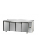 Tav Refrigerato, 4 porte, con alzatina, predisposto per unità frigorifera remota cm 210x70x95h