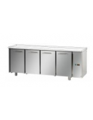 Tavolo Refrigerato GN 1/1 con 4 porte, senza piano di lavoro, predisposto per unità frigorifera remota cm 210x70x80h