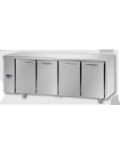 Tavolo Refrigerato GN 1/1 con 4 porte predisposto per unità frigorifera remota a sinistra cm 210x70x85h