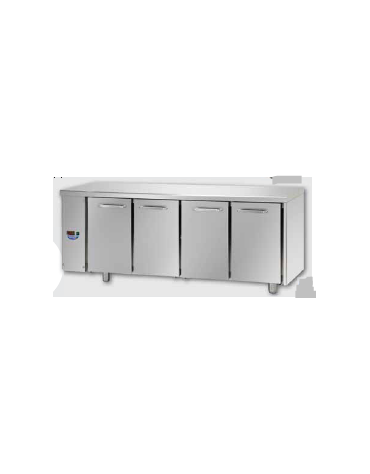 Tavolo Refrigerato GN 1/1 con 4 porte predisposto per unità frigorifera remota a sinistra cm 210x70x85h