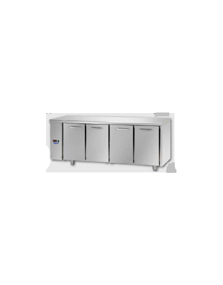 Tavolo Refrigerato GN 1/1 con 4 porte predisposto per unità frigorifera remota a sinistra cm 210x70x85h