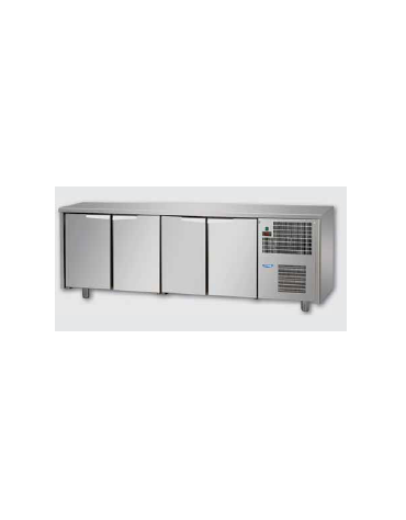 Tavolo Refrigerato a temperatura normale con 4 porte cm 236x60x85h