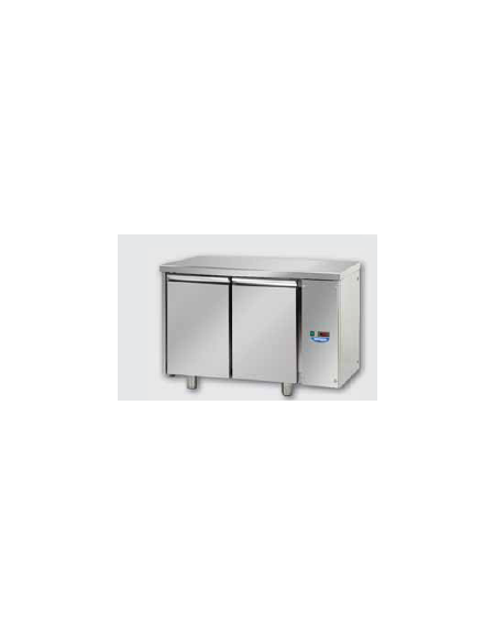 Tavolo refrigerato Pasticceria 2 porte per unità frigorifera esterna cm  138x80x85h - Con motore esterno remoto - Temperatura pos