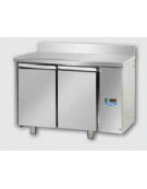 Tavolo refrigerato Pasticceria 2 porte c/alzatina per unità frigorifera remota CM 138x80x95H