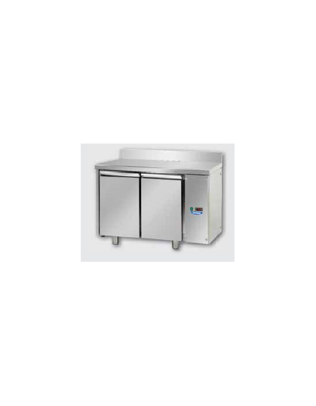 Tavolo refrigerato Pasticceria 2 porte c/alzatina per unità frigorifera remota CM 138x80x95H