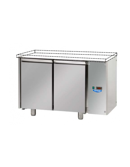 Tavolo refrigerato Pasticceria 2 porte senza piano di lavoro per unità remota cm 138x80x80h