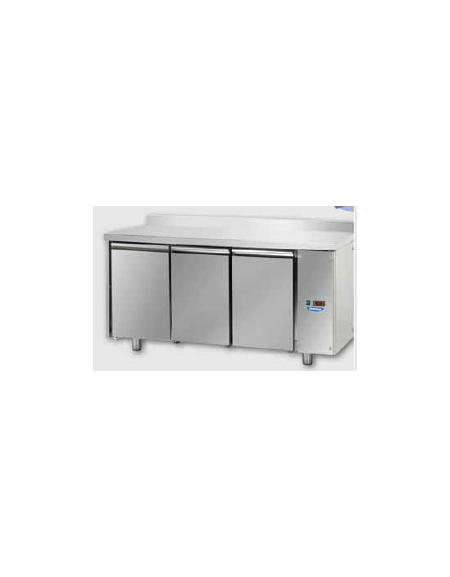 Tavolo refrigerto Pasticceria 3 porte c/alzatina per unità remota CM 193x80x95H