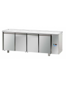 Tavolo Refrigerato Pasticceria 4 porte senza piano di lavoro - Motore esterno - cm 248x80x80H