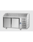 Tavolo Refrigerato Pizza 600x400 con 2 porte e piano in granito CM 161x80x103H