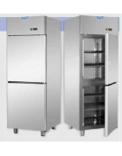 Armadio Refrigerato 600 monoblocco in Acciaio Inox a bassa temperatura con 2 sportelli cm 71x70x203h