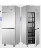 Armadio Refrigerato 600,predisposto per unità frig. rem. a bassa temp. con 2 sportelli cm 71x70x203h