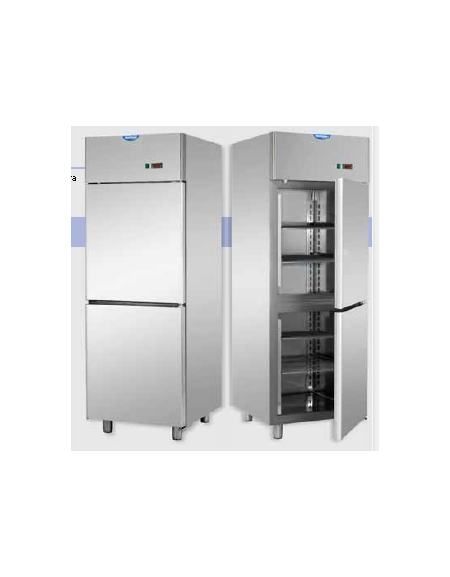 Armadio Refrigerato 600,predisposto per unità frig. rem. a bassa temp. con 2 sportelli cm 71x70x203h