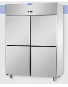 Armadio Refrigerato 1200 monoblocco in Acciaio Inox a bassa temperatura con 4 sportelli cm 142x70x203h