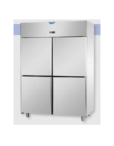 Armadio Refrigerato 1200 monoblocco in Acciaio Inox a bassa temperatura con 4 sportelli cm 142x70x203h