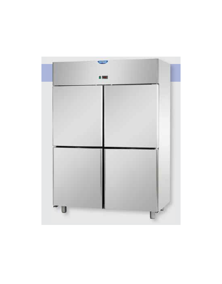 Armadio Refrigerato 1200 monoblocco in Acciaio Inox a bassa temperatura con 4 sportelli cm 142x70x203h