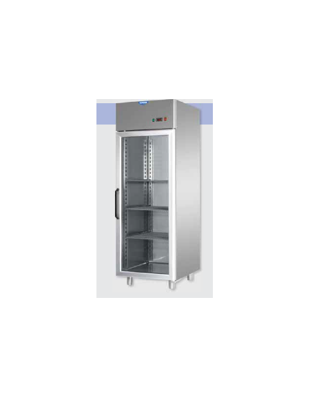 Armadio Refrigerato 600x400 monoblocco, a bassa temp. per Pasticceria con porta in vetro e Neon, cm 71x80x203h