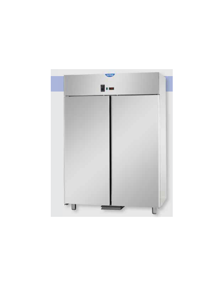 Armadio Refrigerato GN 2/1 monoblocco in Acciaio Inox a temperatura normale per Pesce con 2 porte cm 142x80x203h