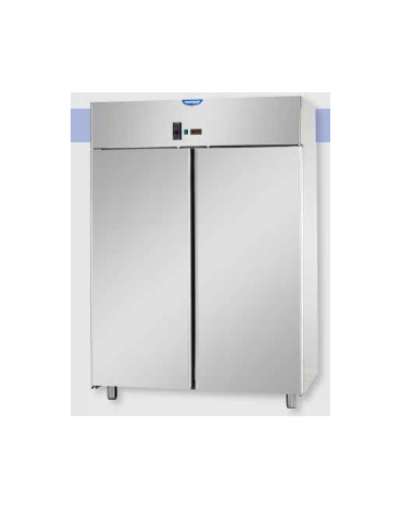 Armadio Refrigerato 600x400 monoblocco in Acciaio Inox a temperatura normale per Pasticceria con 2 porte cm 142x80x203h