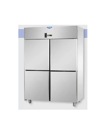 Armadio Refrigerato 600x400 monoblocco in Acciaio Inox a temperatura normale per Pasticceria con 4 sportelli cm 142x80x203h