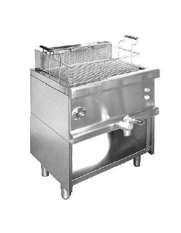 Friggitrice elettrica per pasticceria su mobile a giorno Litri 36 - cm 80x60x85/100h