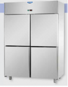 Armadio Refrigerato 600x400 monoblocco in Acciaio Inox a bassa temperatura per Pasticceria con 4 sportelli cm 142x80x203h