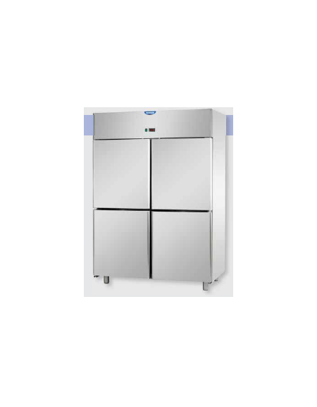 Armadio Refrigerato 600x400 monoblocco in Acciaio Inox a bassa temperatura per Pasticceria con 4 sportelli cm 142x80x203h