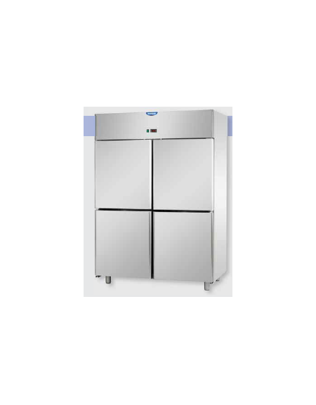 Armadio Refrigerato GN 2/1 monoblocco in Acciaio Inox a bassa temperatura con 4 sportelli cm 142x80x203h