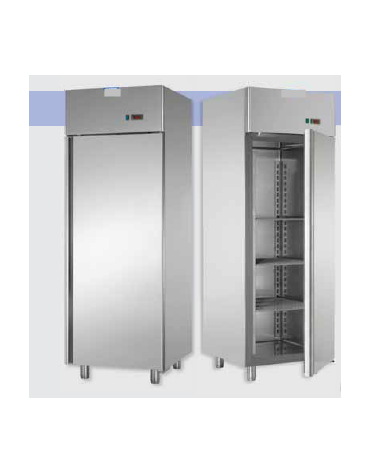 Armadio Refrigerato GN 2/1 monoblocco in Acciaio Inox a temperatura normale cm 71x80x203h