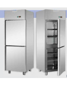 Armadio Refrigerato GN 2/1 monoblocco in Acciaio Inox a temperatura normale con 2 sportelli cm 71x80x203h