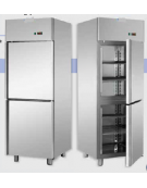 Armadio Refrigerato in Acciaio Inox predisposto x unità frig. rem. a temp. normale, 2 sportelli cm 71x80x203h