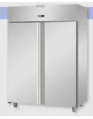 Armadio refrigerato monoblocco  inox a bassa temp. 2 prt cm 142x80x203h