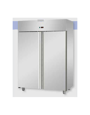 Armadio refrigerato monoblocco  inox a bassa temp. 2 prt cm 142x80x203h