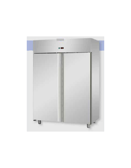 Armadio refrigerato monoblocco  inox a bassa temp. 2 prt cm 142x80x203h