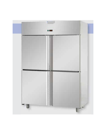 Armadio Refrigerato Inox a bassa temp. 4 sportelli cm 142x80x203h