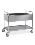 Carrello inox con bacinelle - cm 117x63x94H