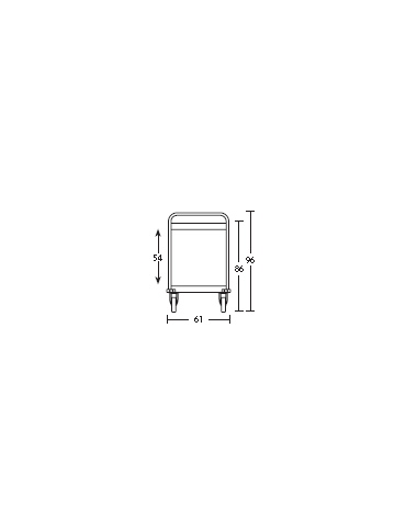 Carrello inox per trasporto pesante- 2 piani-cm 108x61x93h