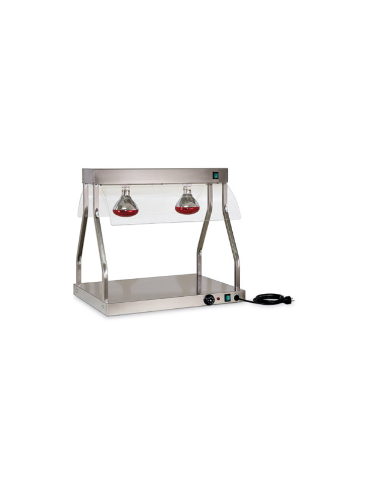 Piano caldo inox con 3 lampade a raggi infrarossi cm 107 x 53 x 70h 