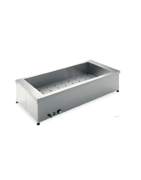 Tavola calda da banco in acciaio inox - capacità 1 x 1/1 GN cm 49x60x34h