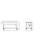 Carrello termico telaio a giorno - vasca unica capacità 4 x 1/1 GN cm 163x65x86h