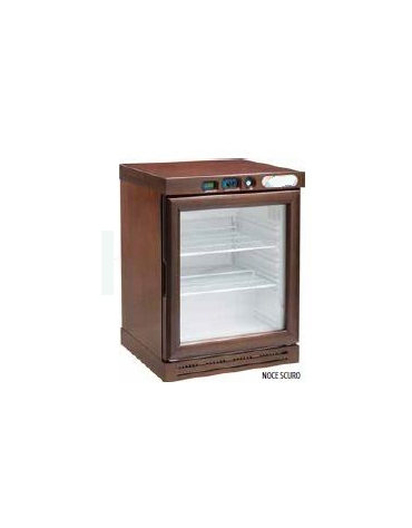 CANTINETTA BASSA IN LEGNO PER VINI REFRIGERATA STATICA - CM 64X61X87H - COLORI : NOCE SCURO , NOCE CHIARO O WENGE'