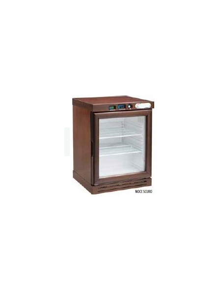 CANTINETTA BASSA IN LEGNO PER VINI REFRIGERATA STATICA - CM 64X61X87H - COLORI : NOCE SCURO , NOCE CHIARO O WENGE'