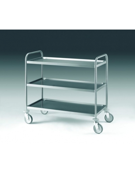 CARRELLO ACCIAIO INOX 3 RIPIANI  CM 109X59X96H