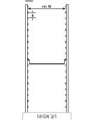 Armadio portateglie-portavassoi coibentato caldo- portata 18 2/1 GN cm 93x88x191h