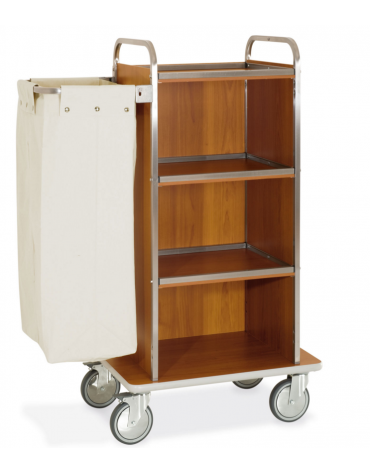 Carrello portabiancheria - Base cm 72 + pannelli su tre lati + 1 reggisacco pieghevole con sacco portabiancheria cm 72x52x134h