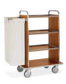 Carrello portabiancheria - Base cm 87 + pannelli laterali + 1 reggisacco pieghevole con sacco portabiancheria cm 87x52x134h