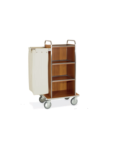 Carrello portabiancheria - Base cm 87 + pannelli su tre lati + 1 reggisacco pieghevole con sacco portabiancheria cm 87x52x134