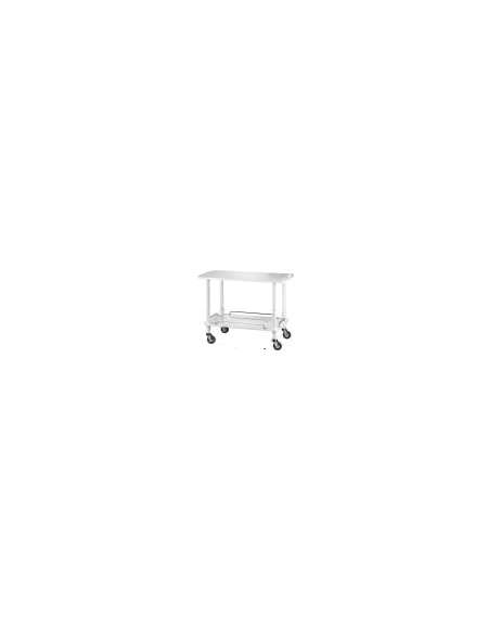 Carrello di servizio in legno due piani colore bianco cm
