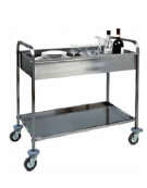 Carrello inox da sbarazzo 1 piano insonorizzato 1 piano piegato cm 101x57x97h