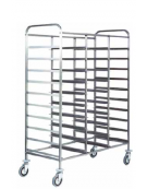 Carrello portavassoi in acciaio inox - portata 30 vassoi GN cm 110x62x175 h